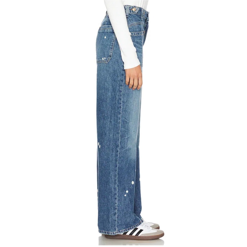 Free People We the Free Palmer Cuffed Jeans Size 27 Distressed Splatter $128 - Picture 6 of 7